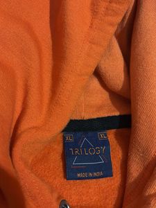 Orange Striped Hoodie