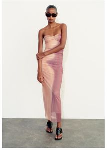 Ruched One-Shoulder Ombre Maxi Dress