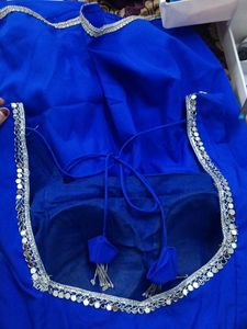 Royal Blue Kurta Set with Yellow Dupatta