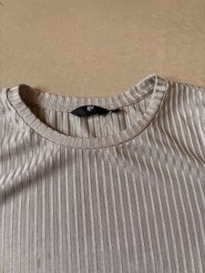 FIG Ribbed Half-Sleeve Top | XXL | Bust 42