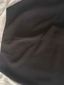 Black High-Waisted Straight-Leg Trouse
