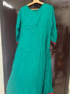 Embroidered Teal Kurta