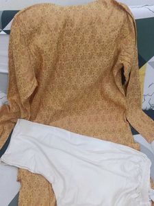 Manyavar Kurti with Soft Cotton Pajama