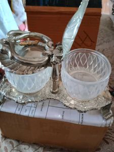 Elegant Silver Decorative Bowl Set