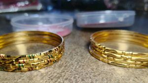 Elegant Gold Plated Bangle Set