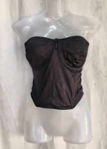 Women's Black Strapless Corset Top