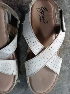 White Perforated Strap Sandals ( buy 1 get)
