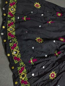 Navratri Embroidered black  Ethnic Skirt