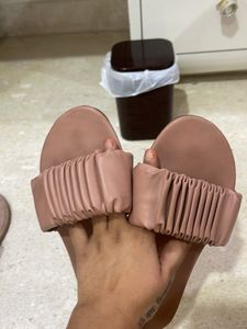 New Pink Slides Flats