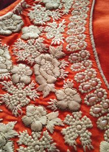 Orange Embroidered Vest