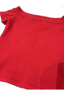 Chic Off-Shoulder Red Top