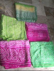 BRAND NEW Bandhani silk saree set