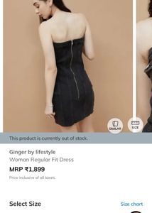 Strapless Denim Mini Dress