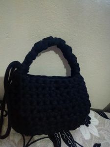 Handmade Crochet Bag with Pearls