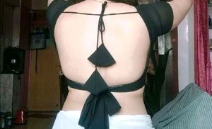 Backless Knotted Blouse Padded
