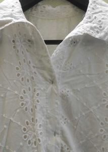White Broderie Anglaise Midi Dress