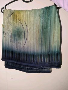 Green Printed Saree