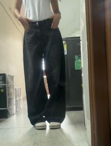 High waisted wide leg jeans
