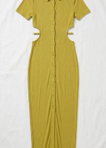 Stylish Cutout Button-Down Dress
