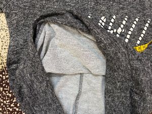 Grey Marled Graphic Sweatshirt
