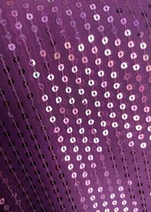 Purple Sequin Saree with stylish  stitch blouse