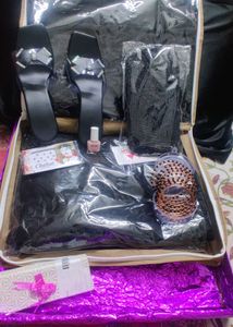 Black Lace Saree Gift Hamper