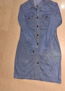 Denim long jacket