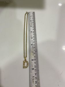 Chic Gold 'D' Initial Necklace