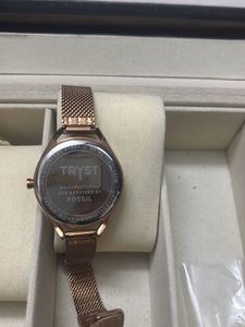 Rose Gold Mesh Strap Watch