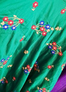 Green Embroidered Ethnic Gown