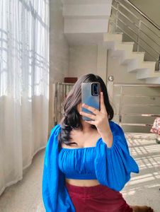 Blue Crop Top