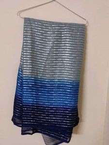 Elegant Blue Ombre Saree