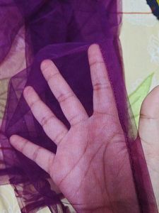 Vibrant Purple Net Dupatta