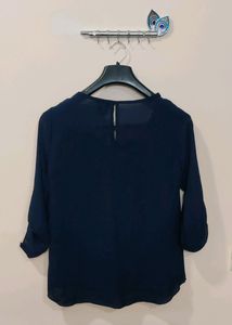 Embellished Navy Blue Top
