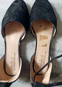 Elegant Black Ankle Strap Heels