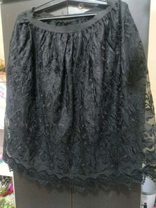 Elegant Black Lace Skirt