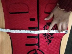 Red Ethnic Sleeveless Jacket