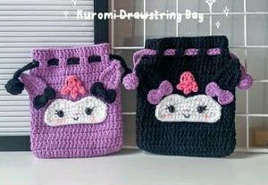 Crochet Kuromi Pouch (2 Pcs)