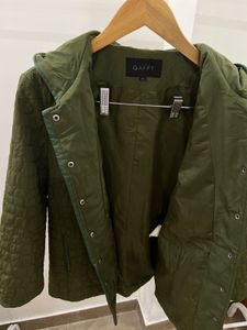 GAFFY SPORT OLIVE GREEN QUILTED HOODED JACKET