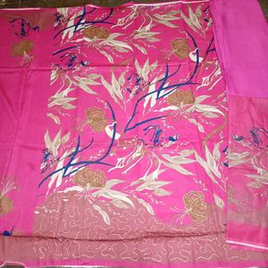 Pink Floral Dress Material