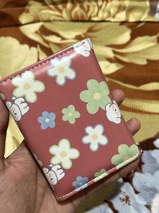 Cute Dog &amp; Flower Wallet with Charm