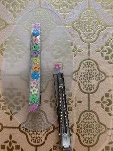Resin Hair Clip With Flower Beads