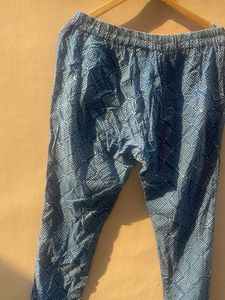 Blue Printed Palazzo Pants
