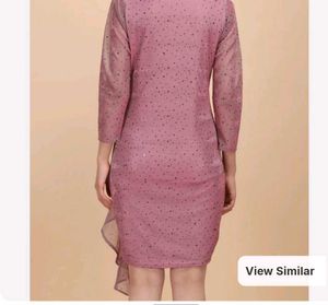 Sparkly Wrap Dress with Ruffles