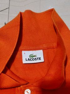 Men's Orange Lacoste Polo Shirt
