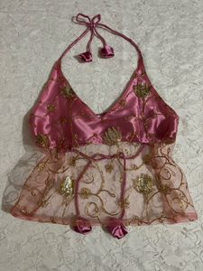 Desi chatpate backless halter top