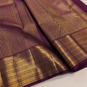 Elegant Purple Silk Saree