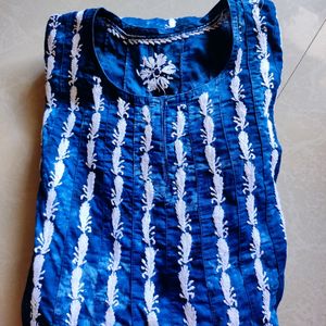 Stylish Blue Tie-Dye kurti