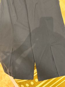 Pantaloons Black Pants With Open Slit