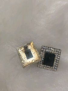 Sparkling Square Stud Earrings